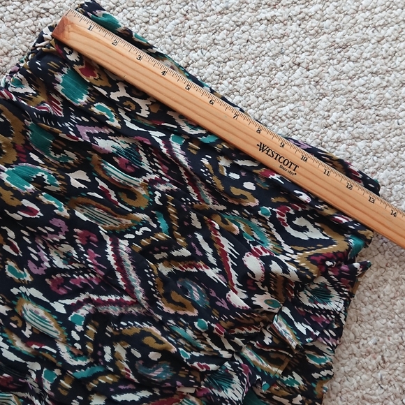 Zara multicolor printed ruffled gathered detail mini skirt size S - Picture 7 of 10